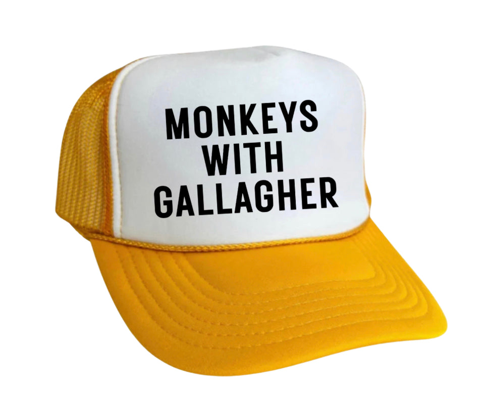 Monkeys With Gallagher Trucker Hat