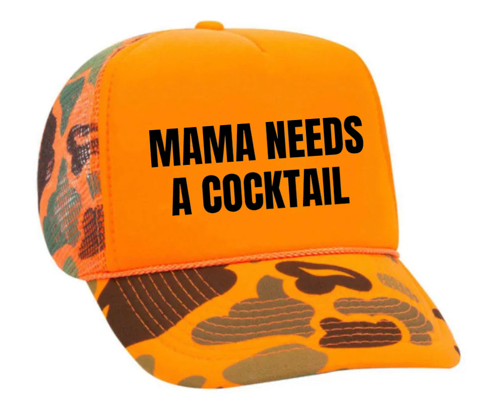 Mama Needs A Cocktail Trucker Hat