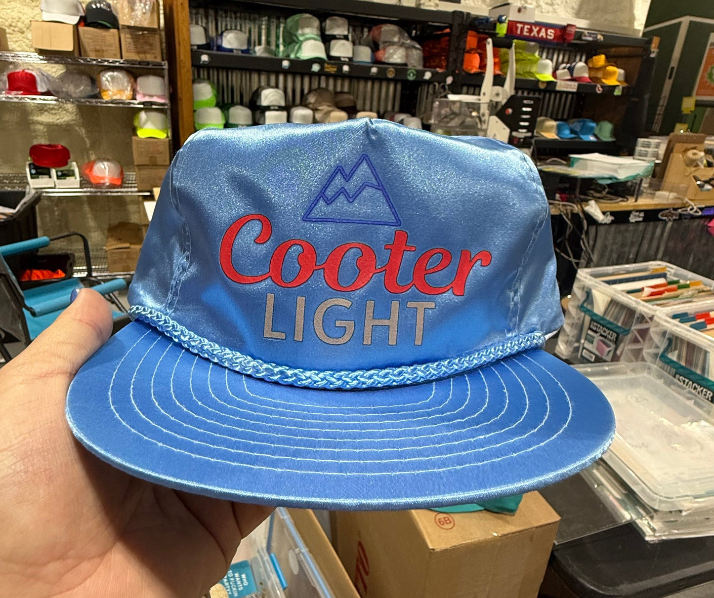 Cooter Light Vintage (Light Blue Satin) Trucker Hat