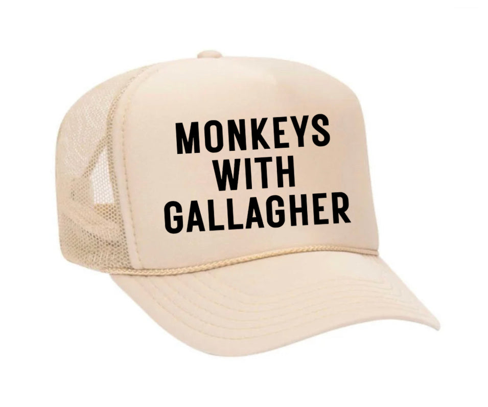 Monkeys With Gallagher Trucker Hat