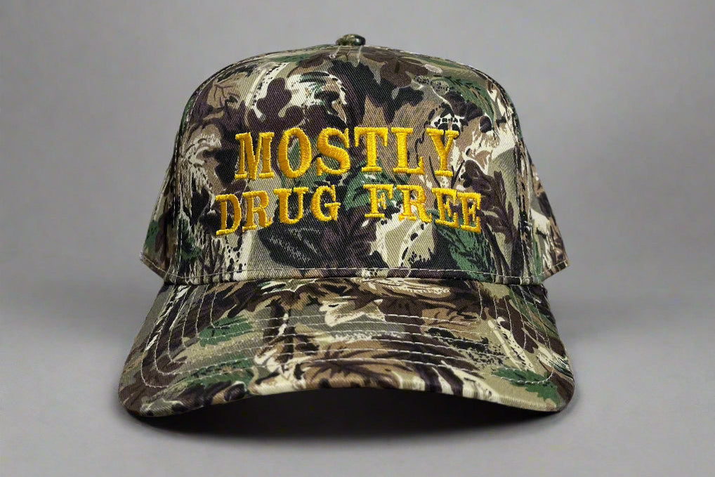 Mostly Drug Free Embroidered Hat