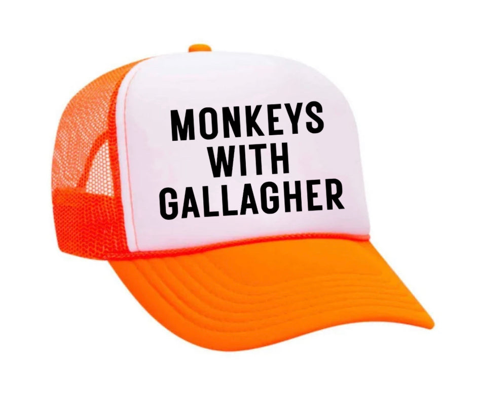 Monkeys With Gallagher Trucker Hat