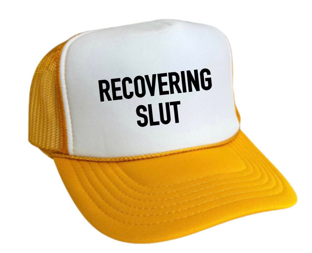 Recovering Slut Inappropriate Trucker Hat