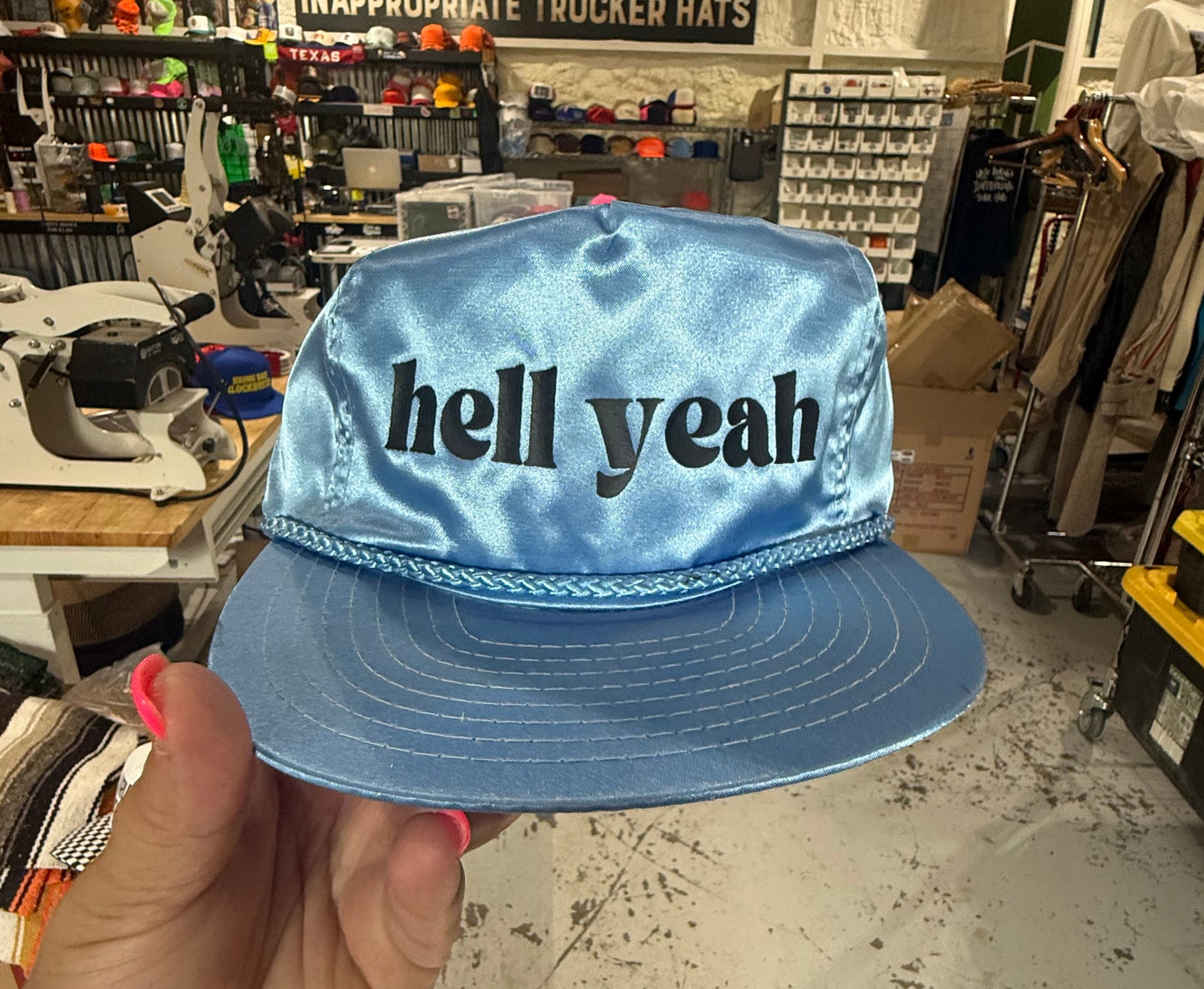 hell yeah (vintage blue nylon)