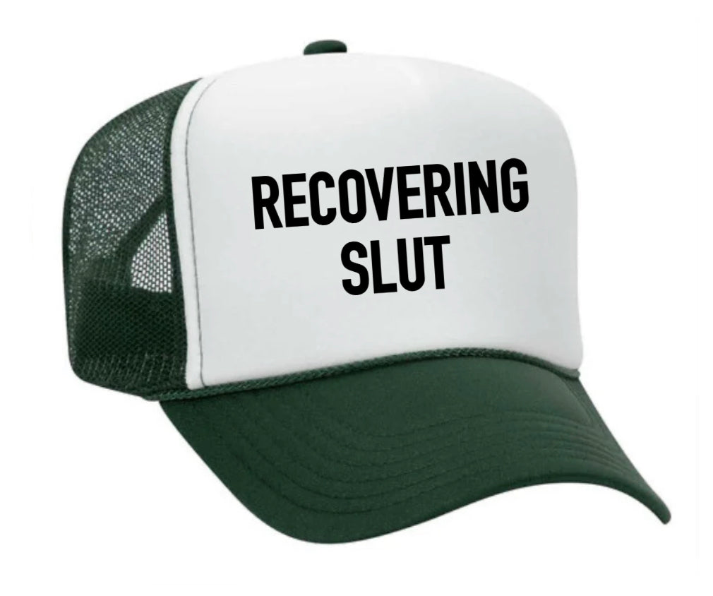 Recovering Slut Inappropriate Trucker Hat