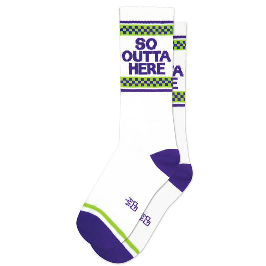 So Outta Here Gym Crew Socks