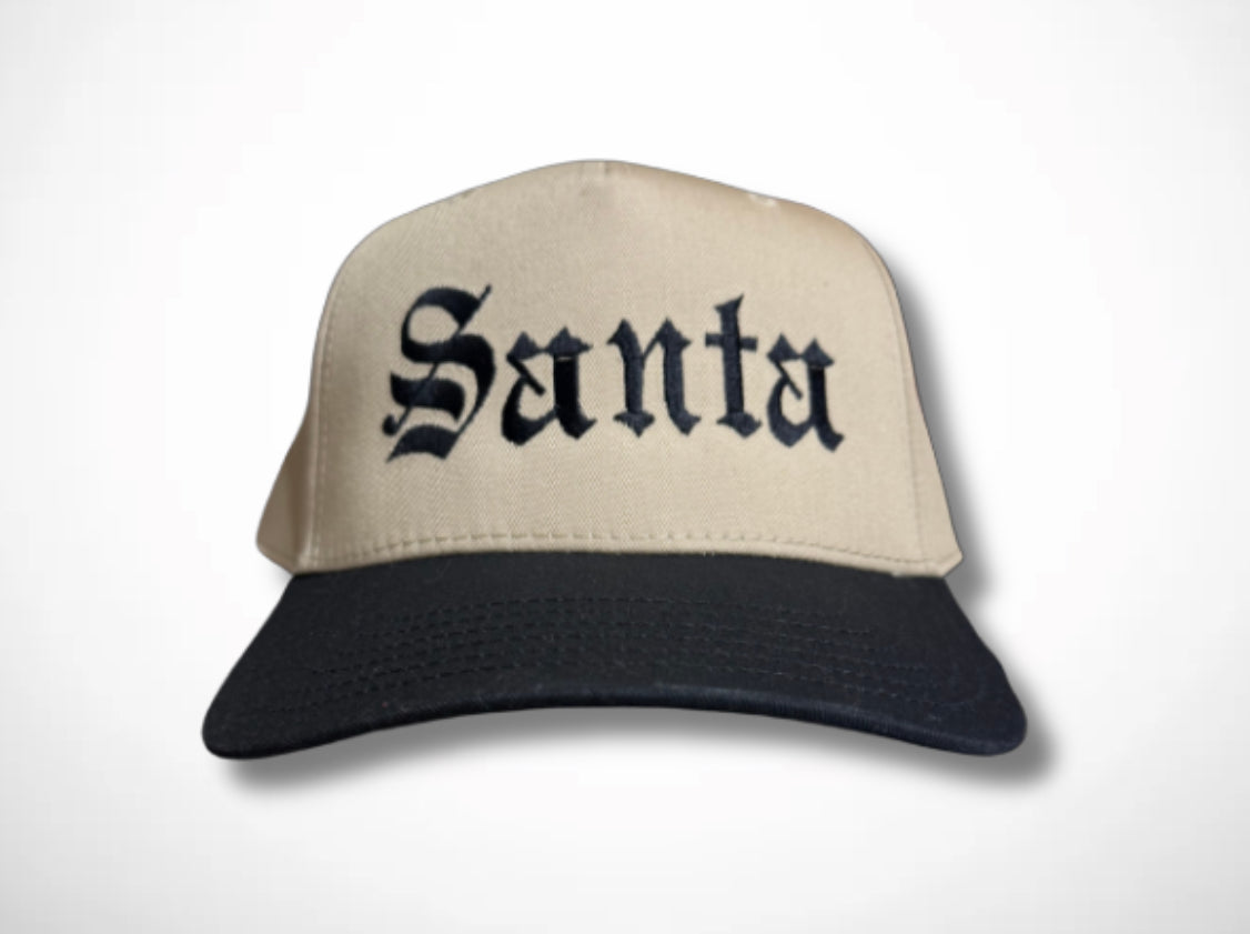 SANTA (black/khaki) Embroidered Hat