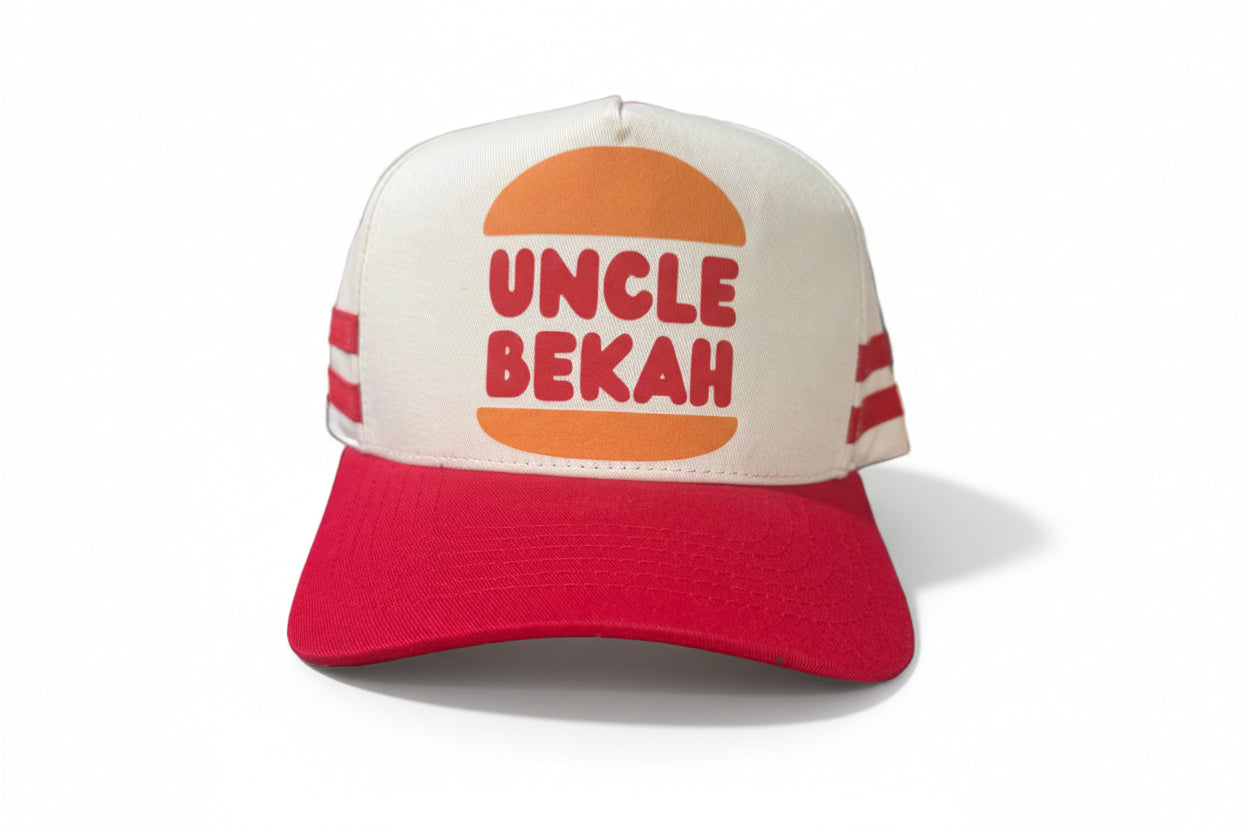 Uncle Bekah | Retro Canvas Tan/Red Stripe