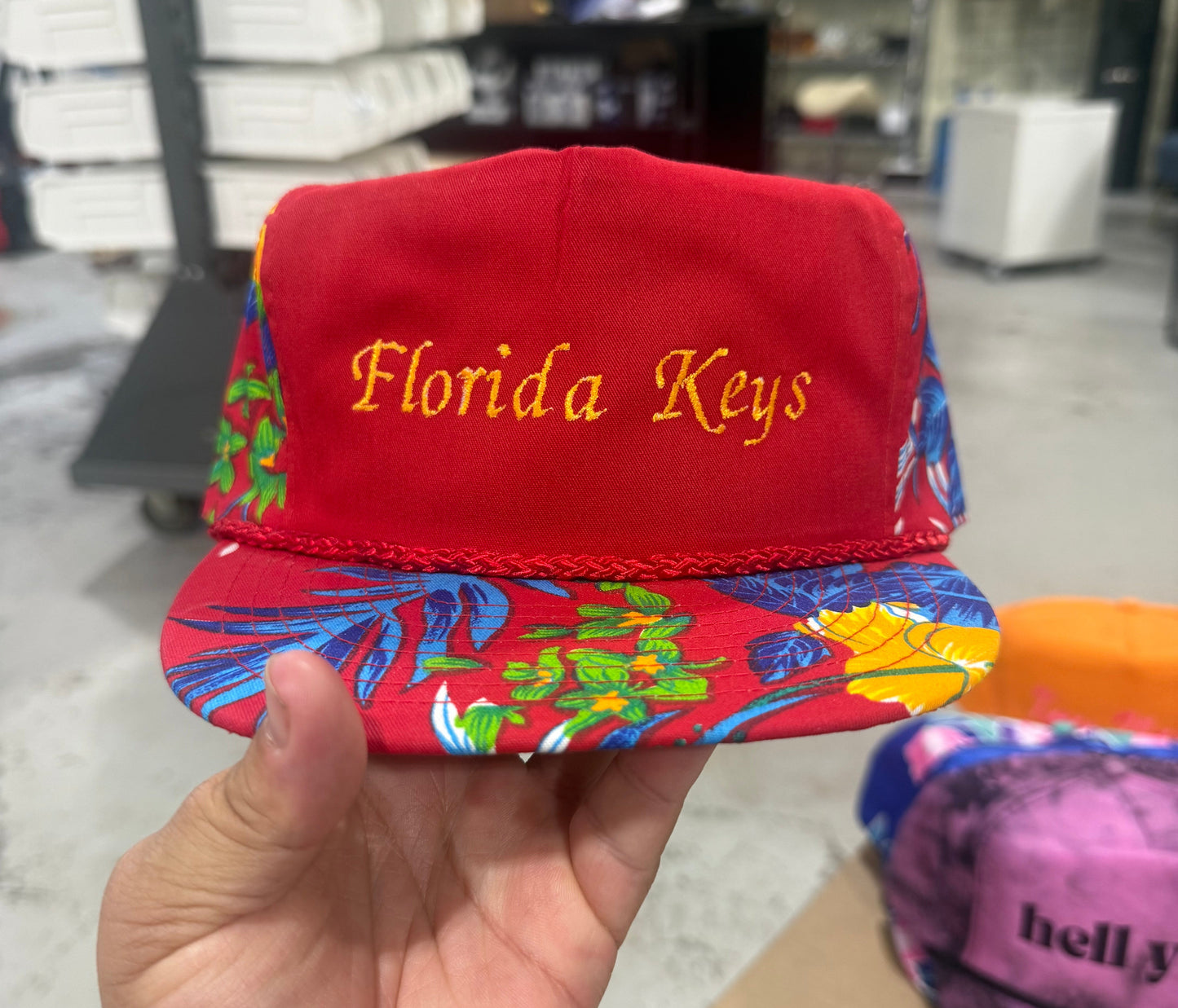 Florida Keys Vintage Floral Hat