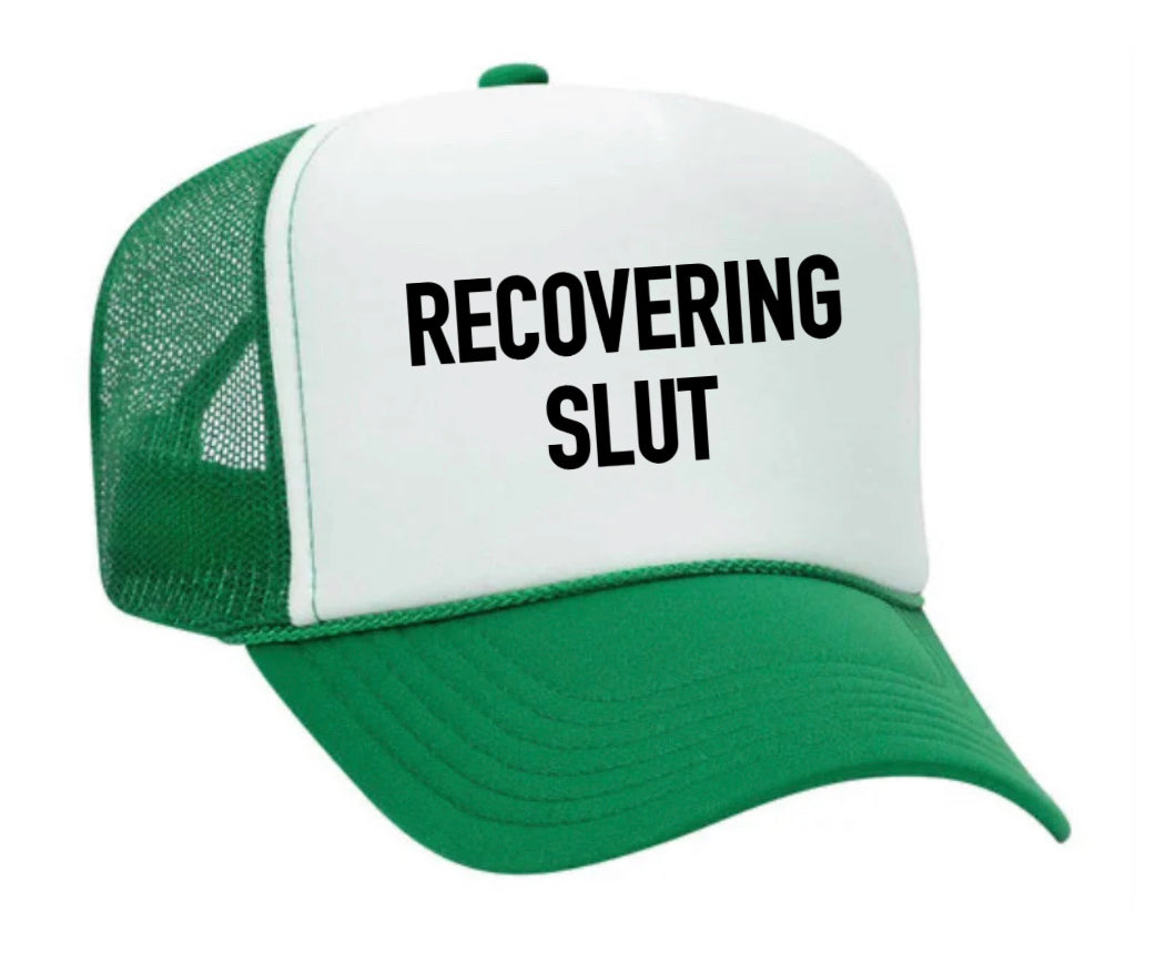 Recovering Slut Inappropriate Trucker Hat