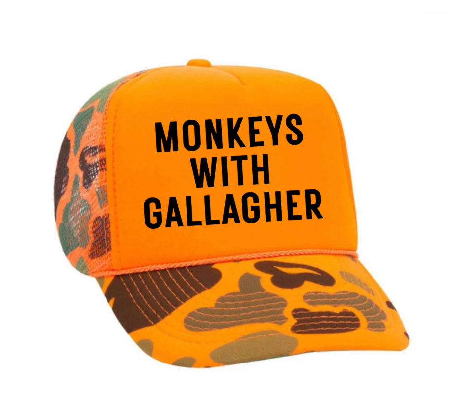 Monkeys With Gallagher Trucker Hat