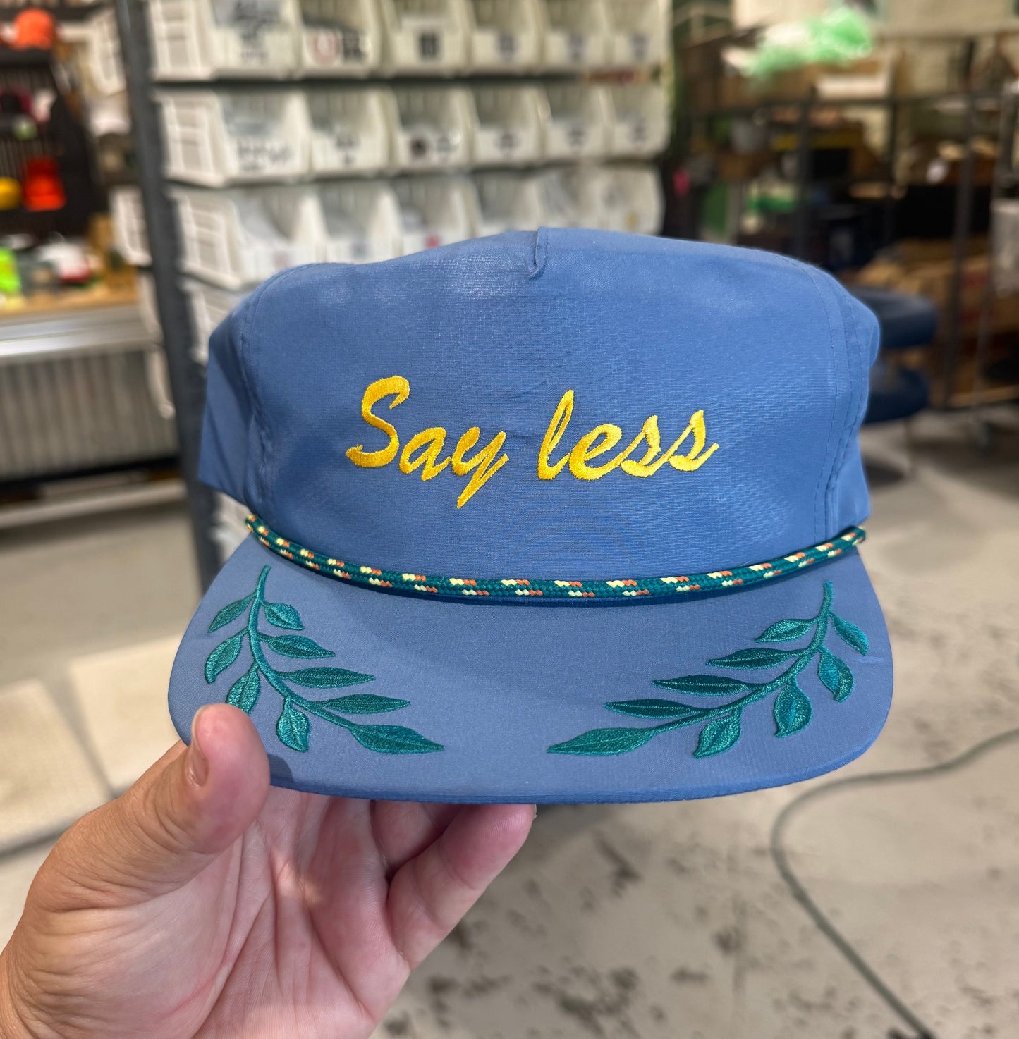 Say less Embroidered Hat