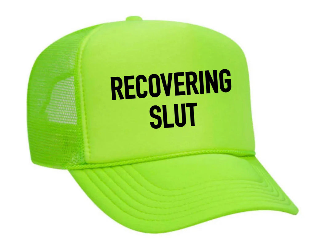 Recovering Slut Inappropriate Trucker Hat