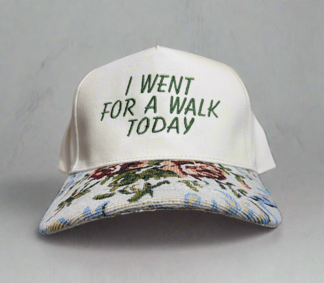 I Went For A Walk Today Embroidered Hat