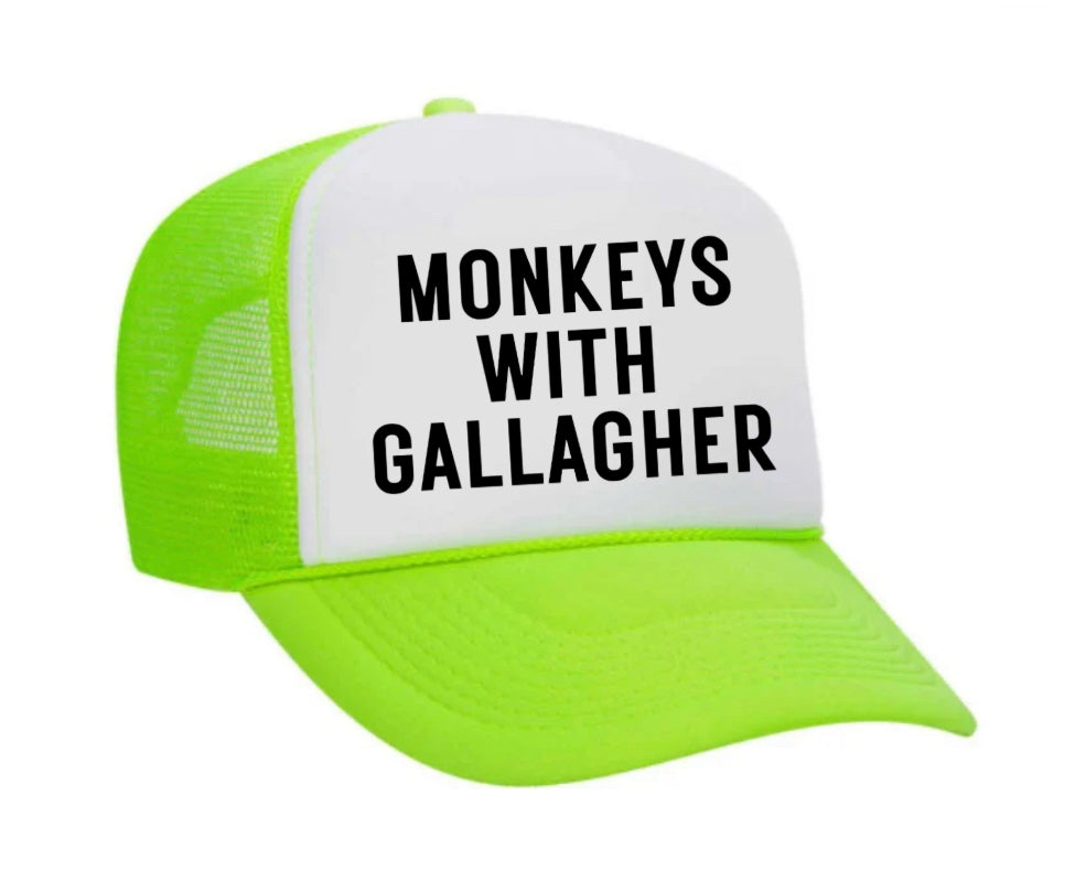 Monkeys With Gallagher Trucker Hat