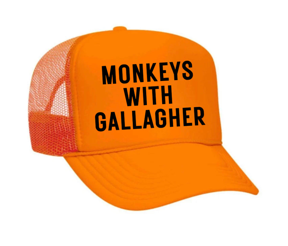 Monkeys With Gallagher Trucker Hat