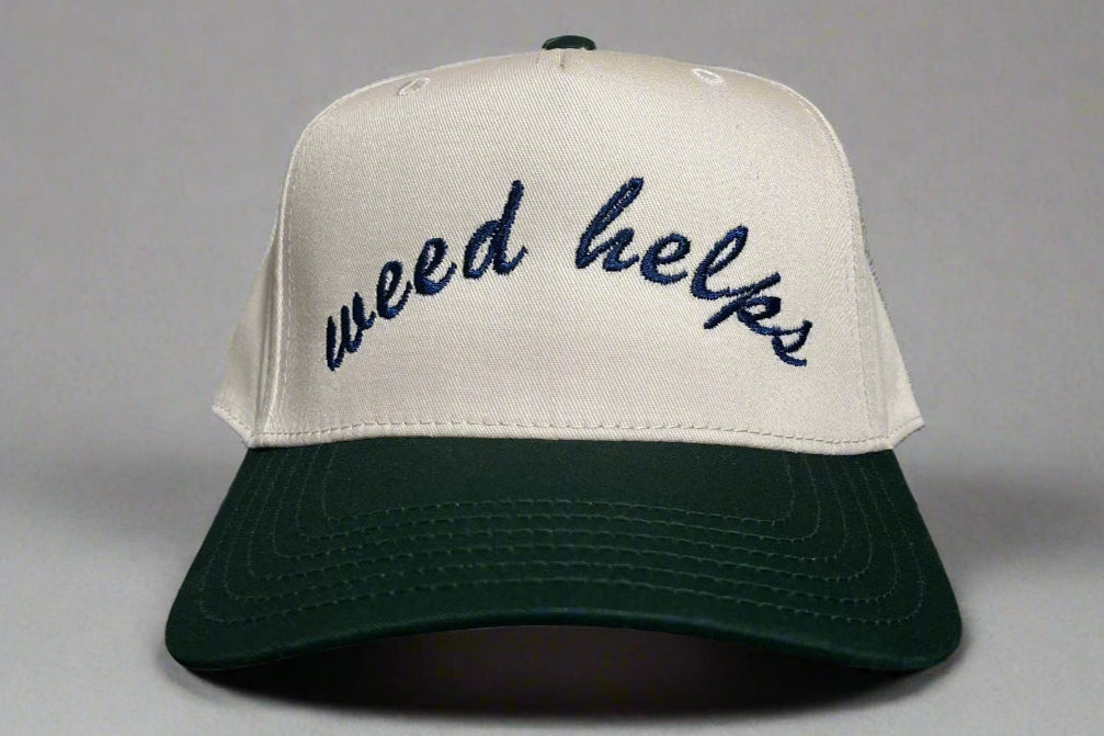Weed Helps Embroidered Hat