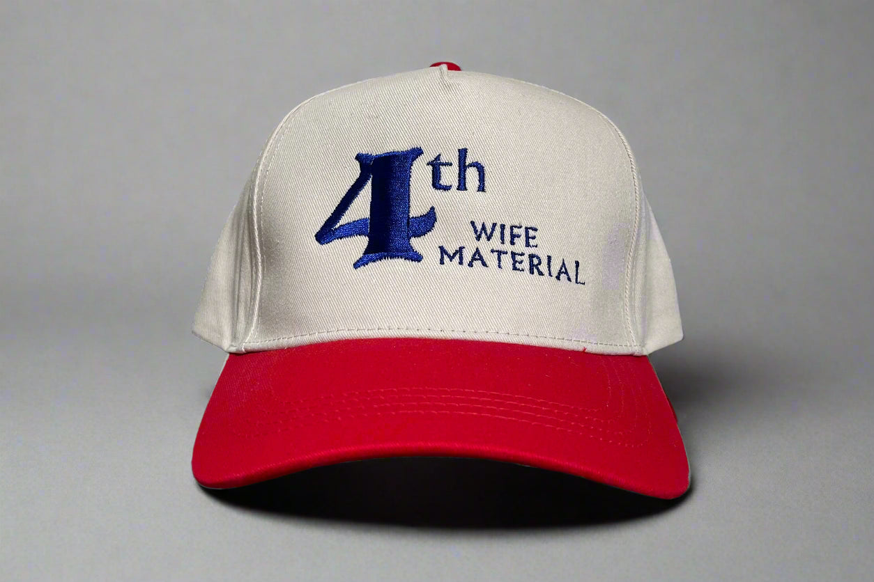 4th Wife Material Embroidered Hat