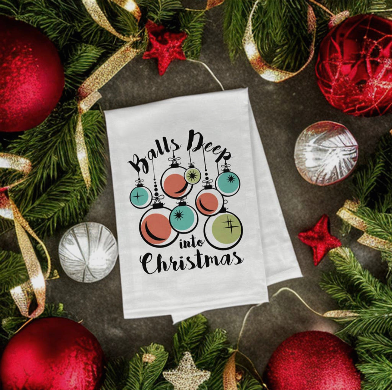 Balls Deep Flour Sack Towel