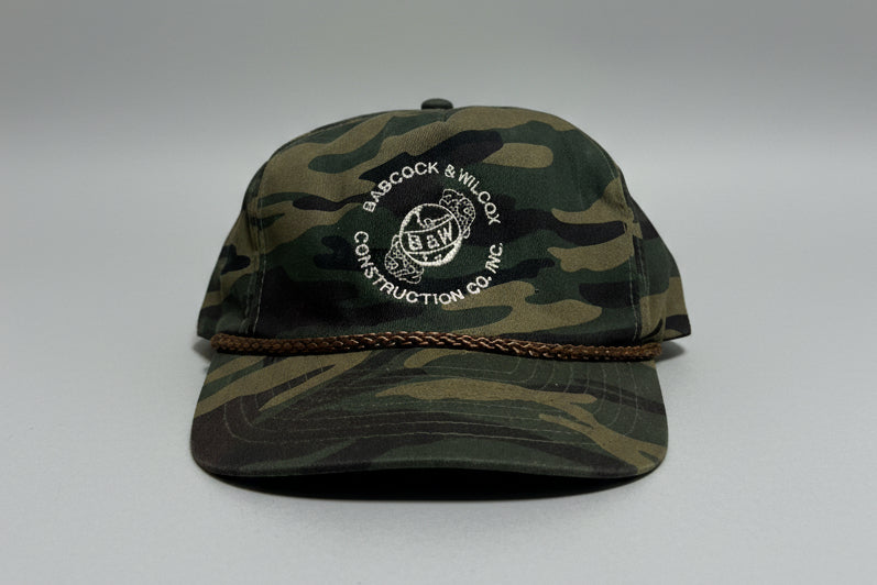 Vintage B&W Construction Camo Hat