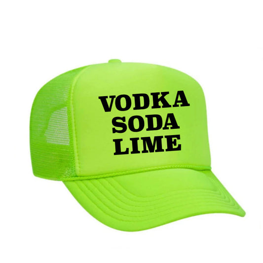 Vodka Soda Lime Trucker Hat