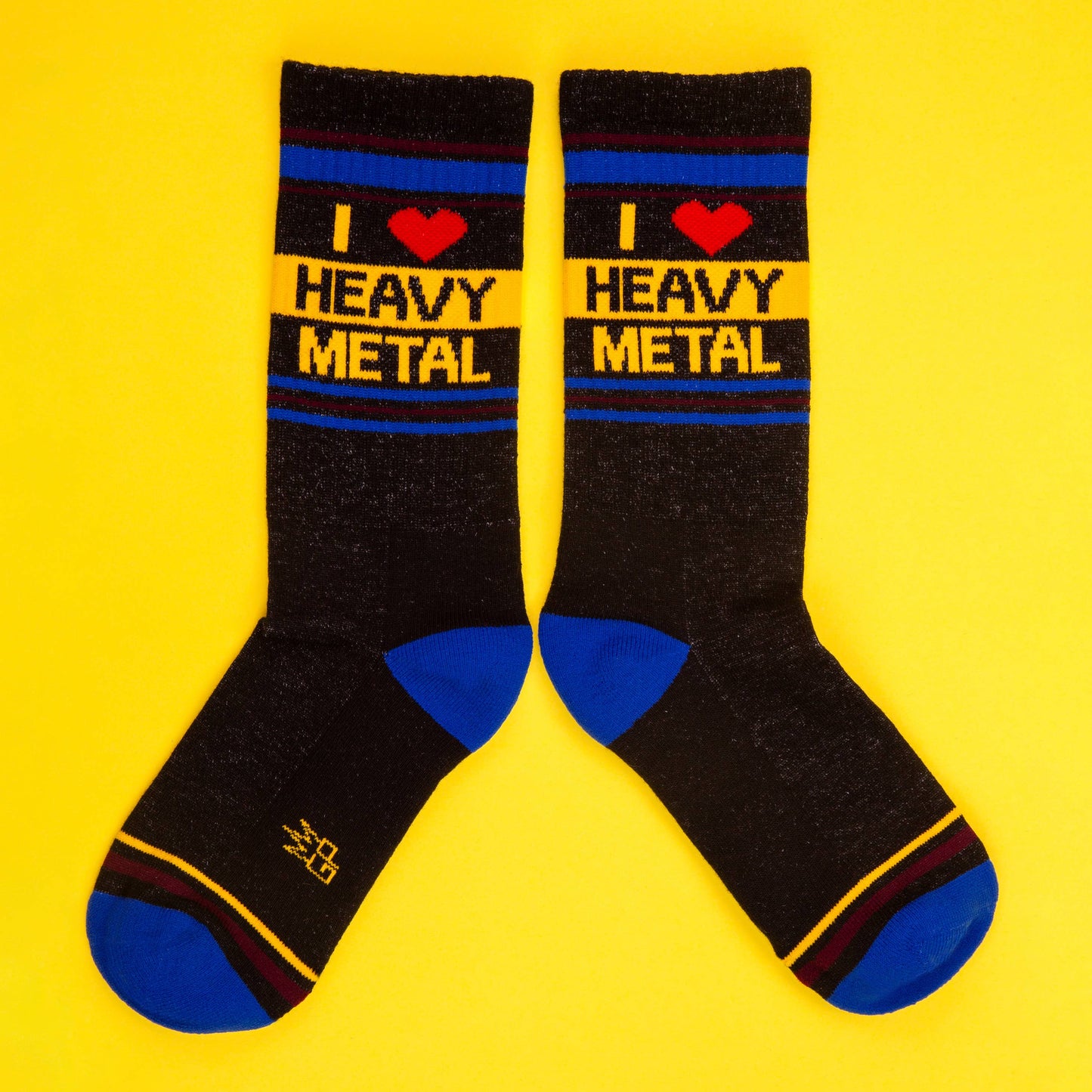 I ❤️ Heavy Metal Gym Crew Socks