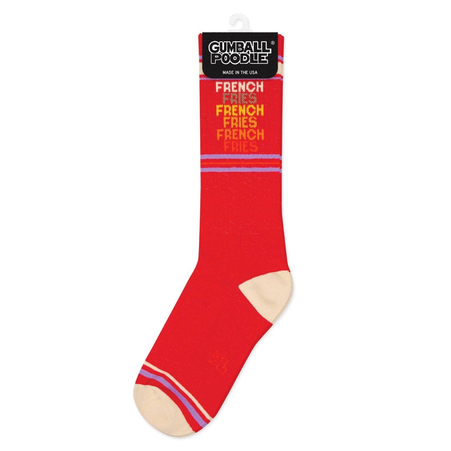 French Fries Gym Crew Socks