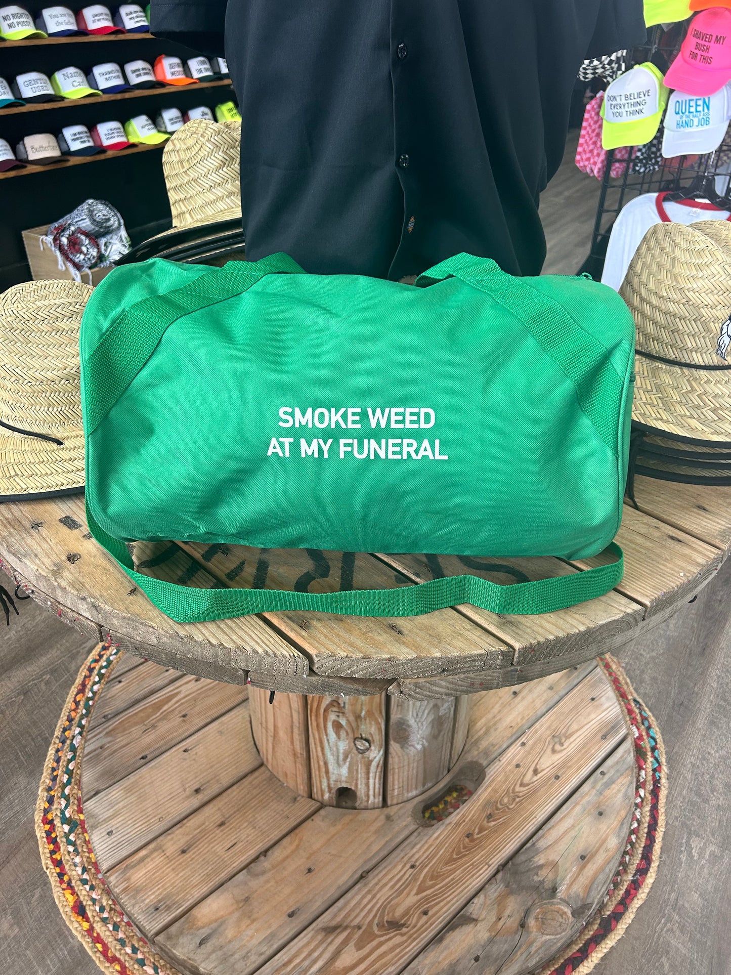 Smoke Weed At My Funeral Gym Bag