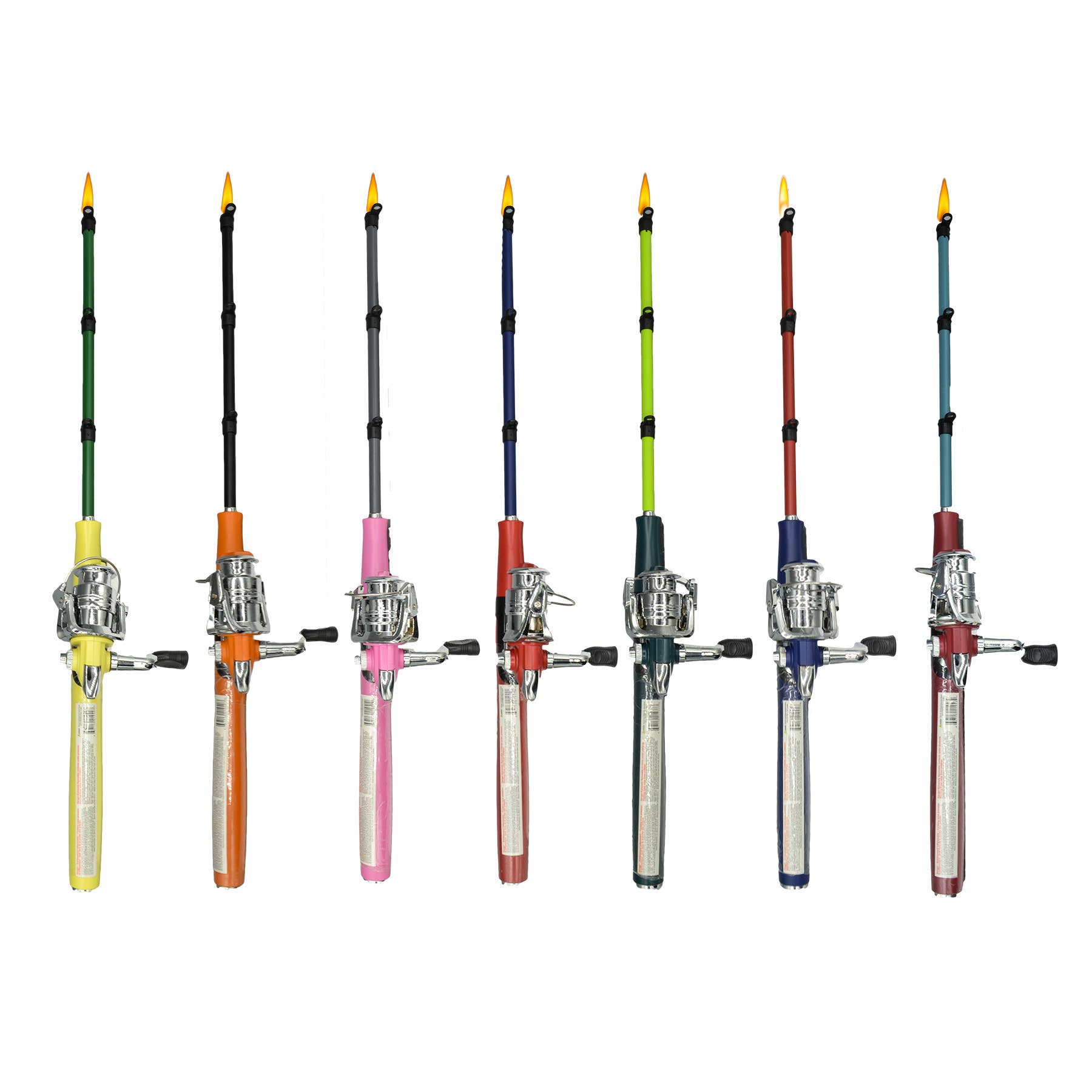 Open Face Fishing Pole BBQ Lighter-Multicolor – Uncle Bekah's Inappropriate  Trucker Hats