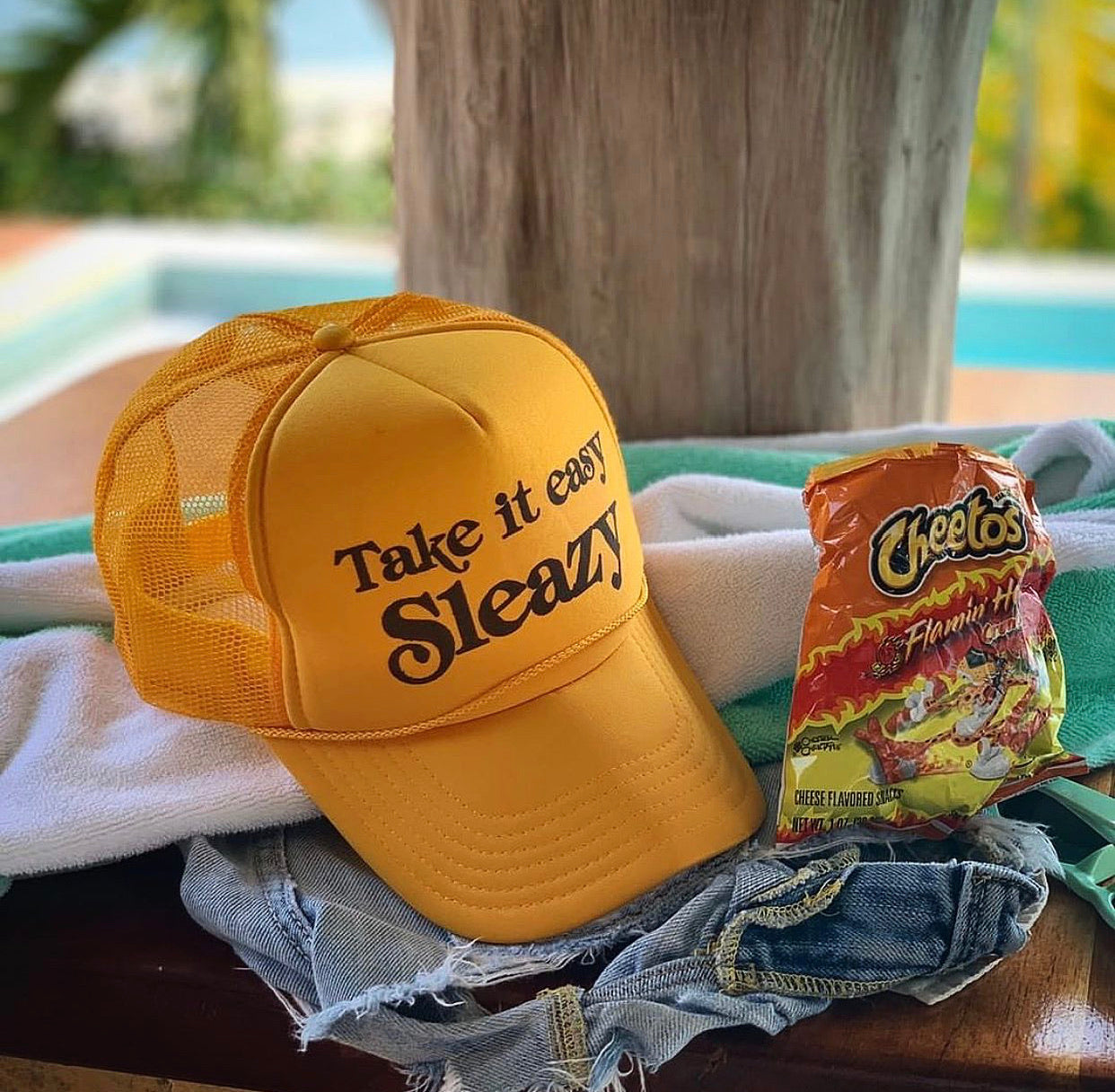 Take It Easy Sleazy Trucker Hat