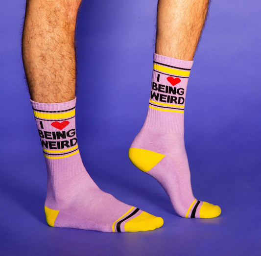 I ♥️ Being Weird Gym Crew Socks