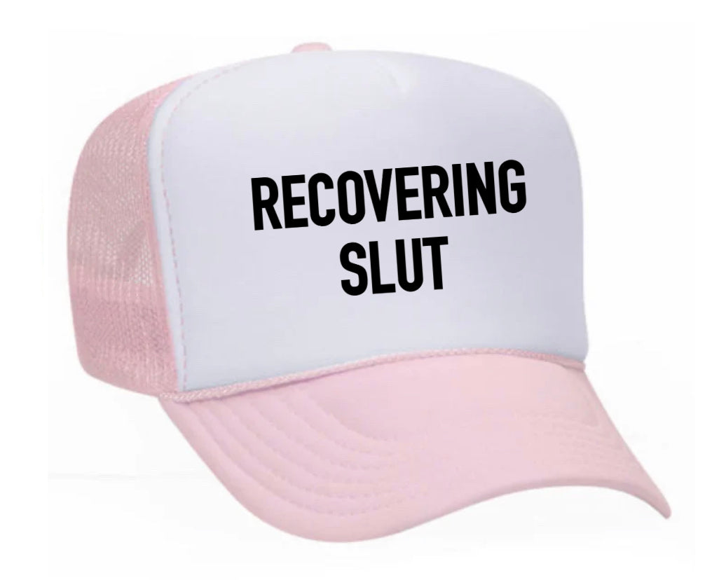 Recovering Slut Inappropriate Trucker Hat