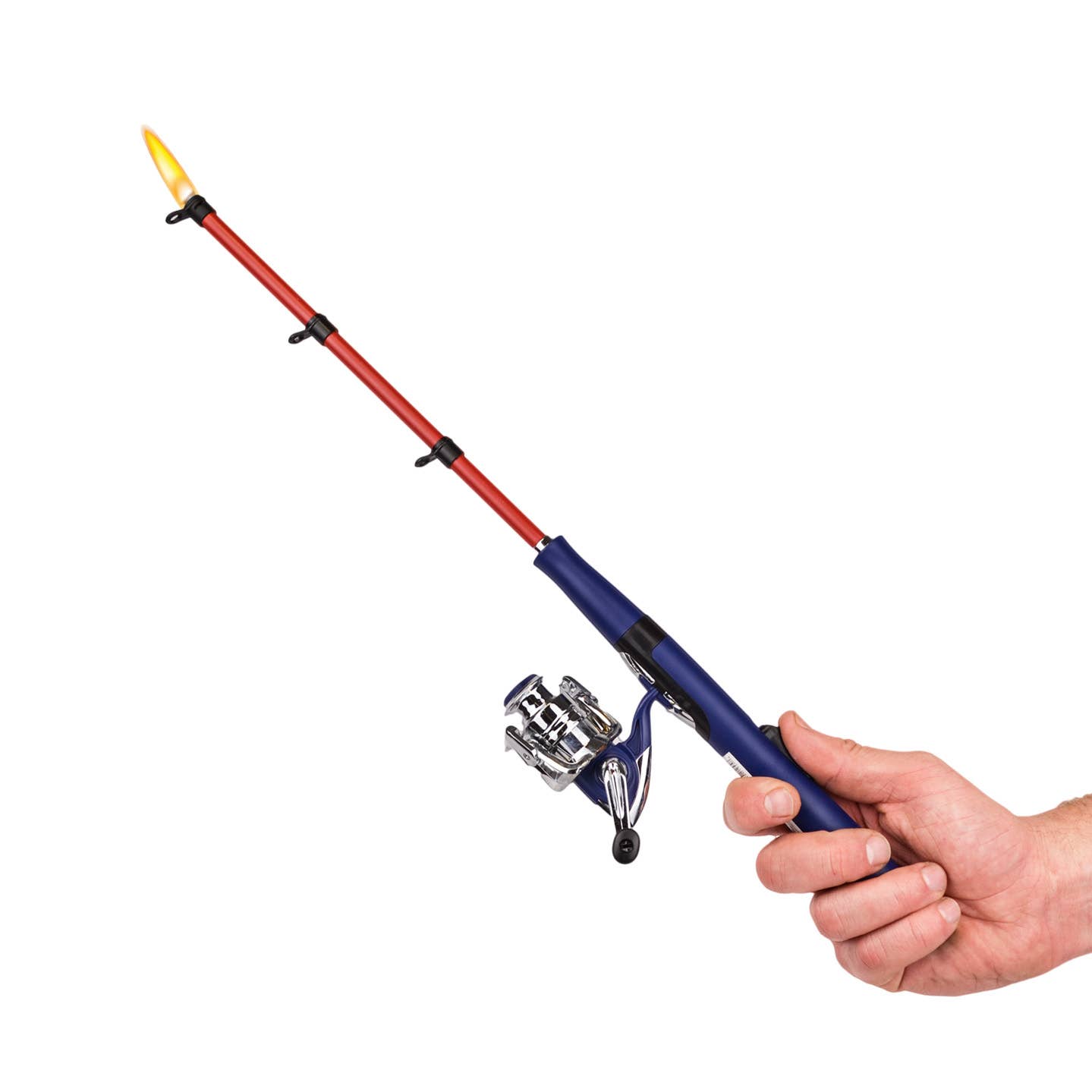 Open Face Fishing Pole BBQ Lighter-Multicolor