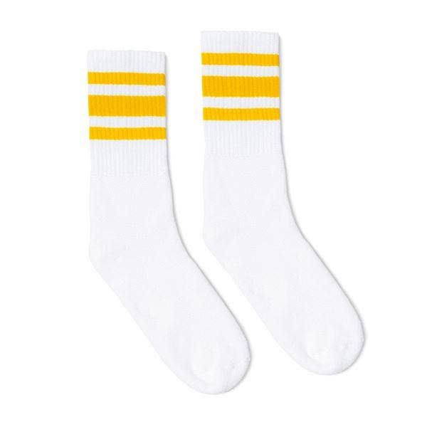 SOCCO Crew | White with Gold Stripes