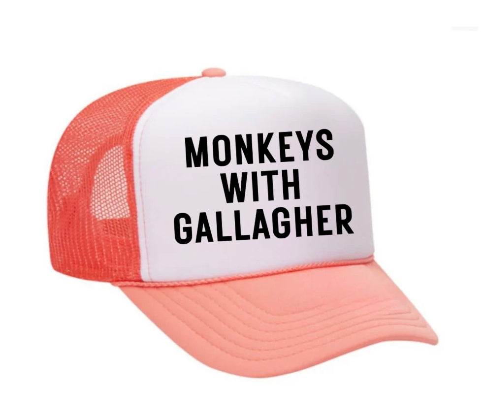 Monkeys With Gallagher Trucker Hat
