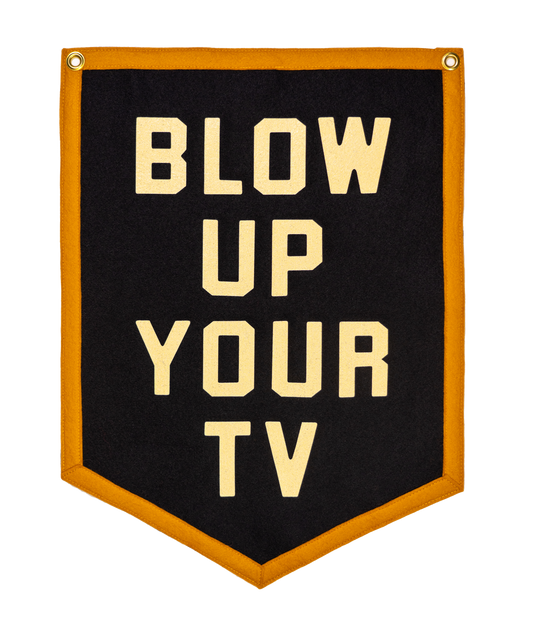 Blow Up Your TV Camp Flag • John Prine x Oxford Pennant