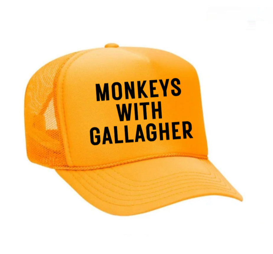 Monkeys With Gallagher Trucker Hat