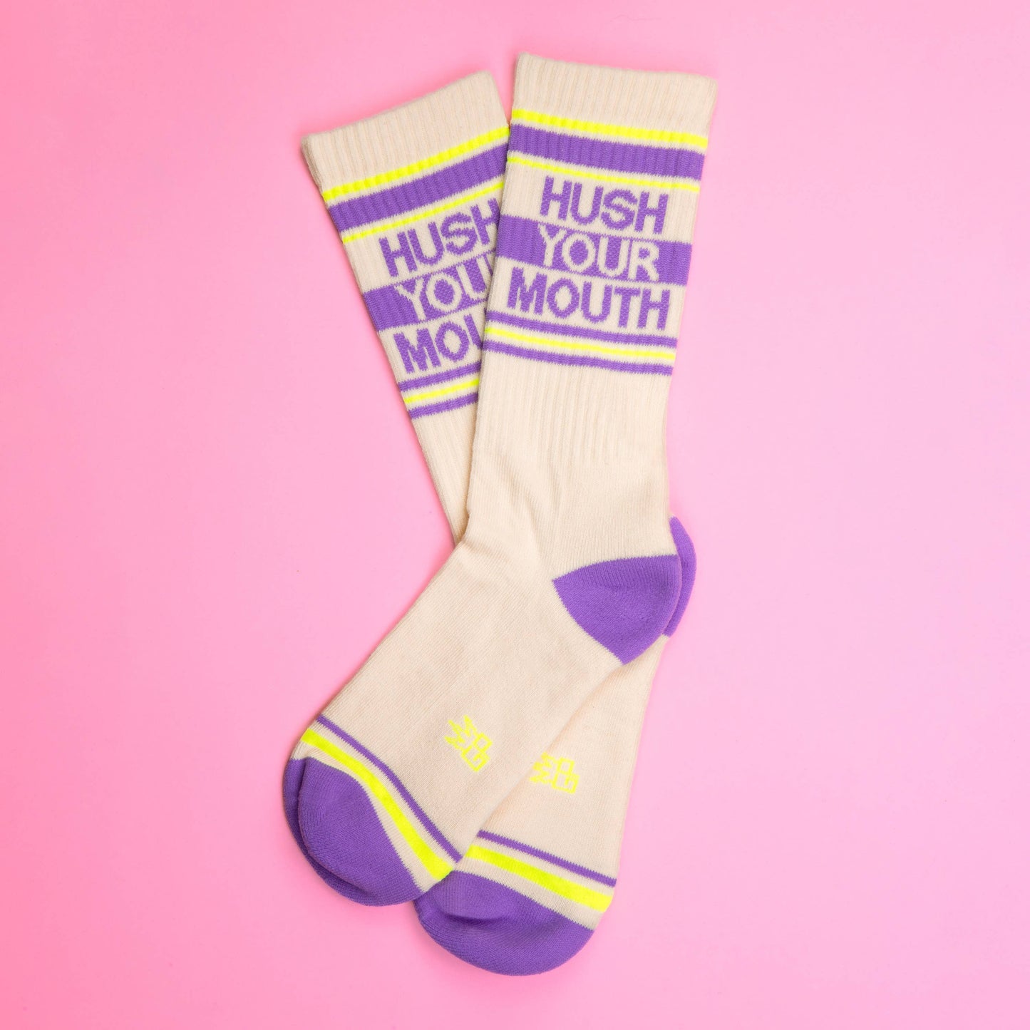 Hush Your Mouth Gym Crew Socks