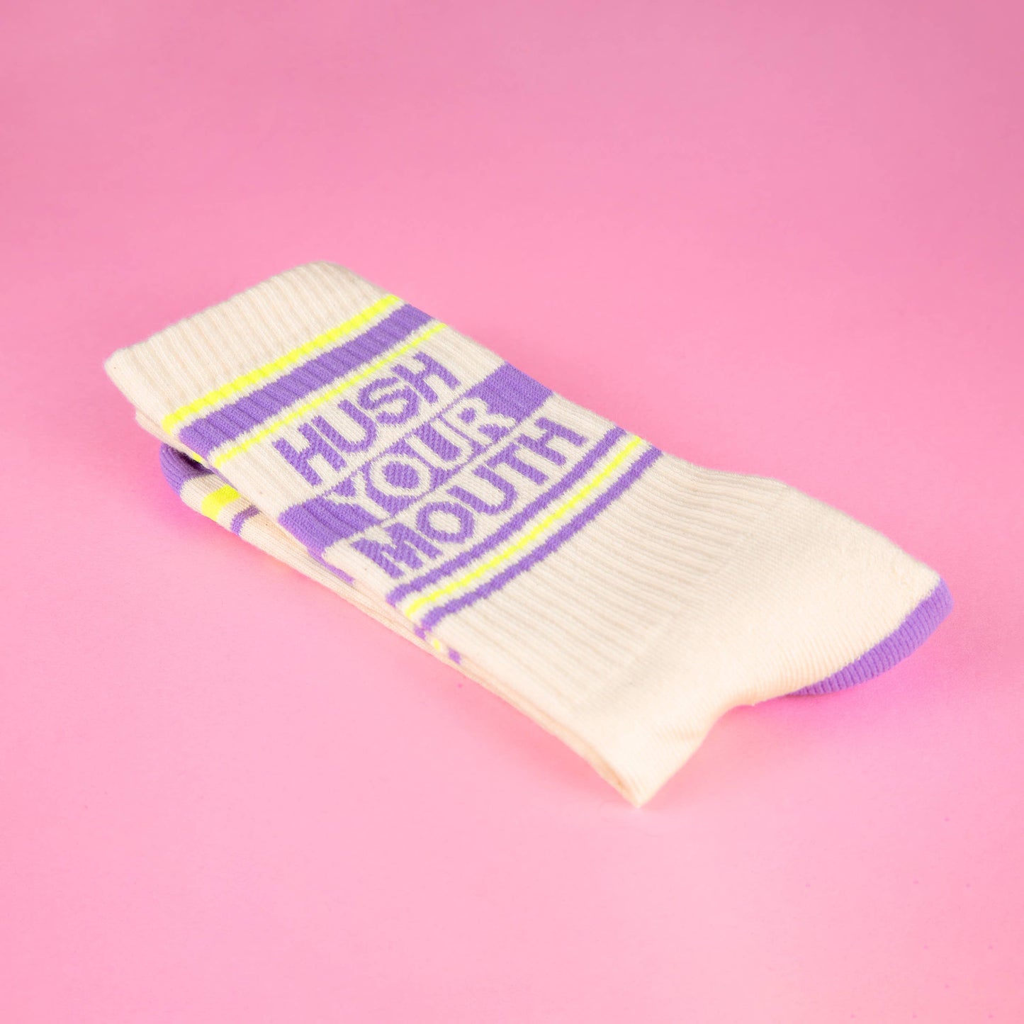 Hush Your Mouth Gym Crew Socks