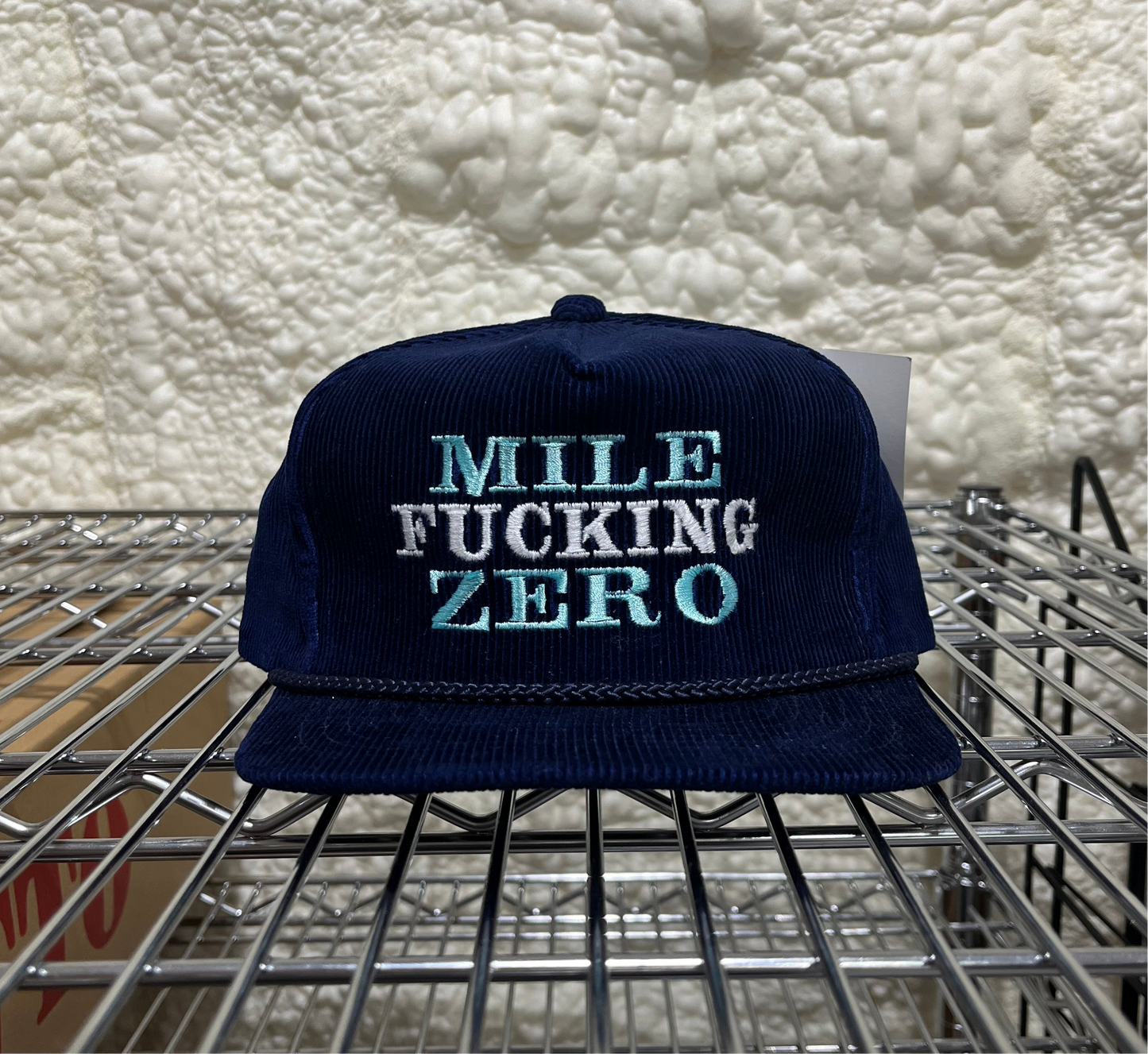Mile Fucking Zero Embroidered Corduroy Hat