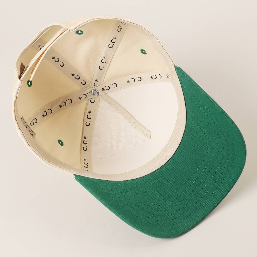 Two Tone Canvas Cotton Two Stripes Trucker Hat