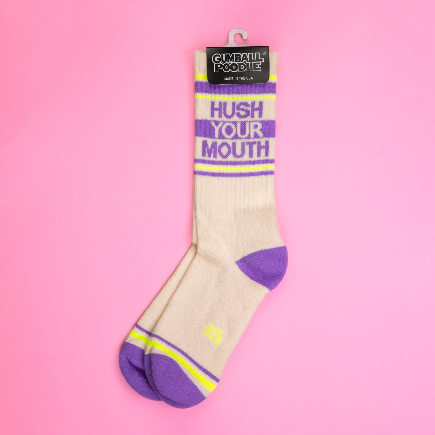 Hush Your Mouth Gym Crew Socks