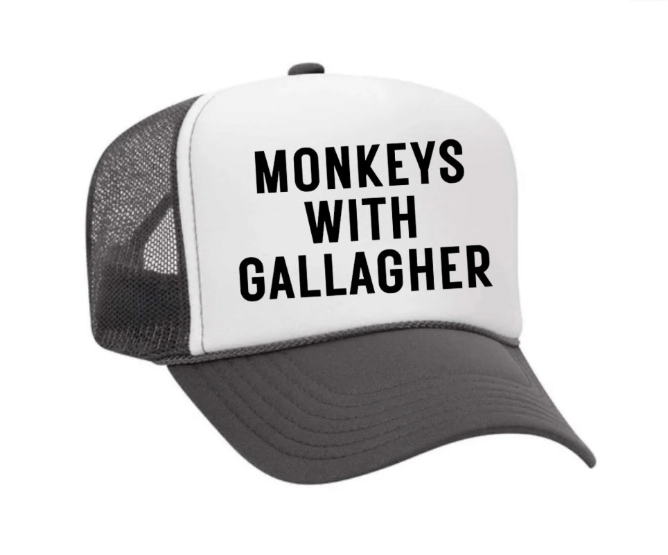 Monkeys With Gallagher Trucker Hat