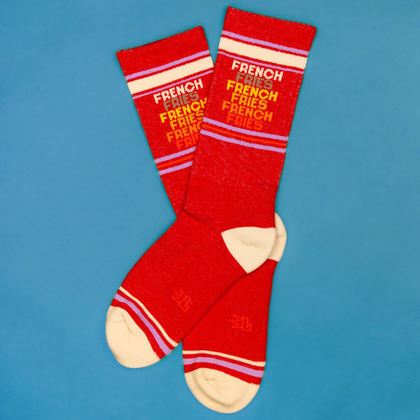French Fries Gym Crew Socks