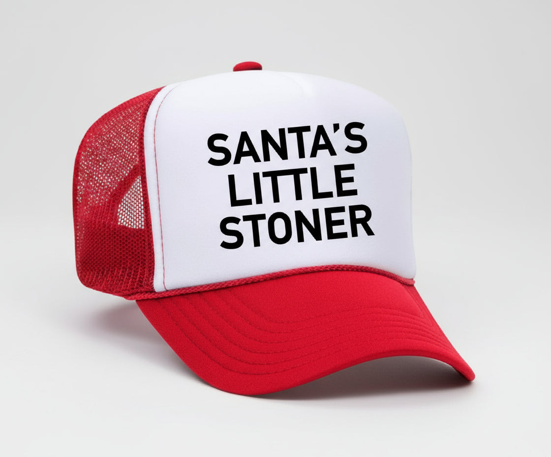 Santa's Little Stoner Trucker Hat