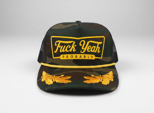 Fuck Yeah Probably (camo/gold leaf)