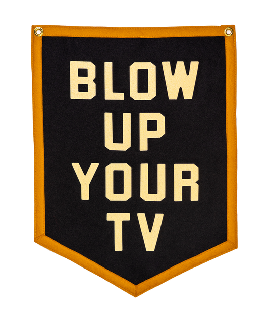 Blow Up Your TV Camp Flag • John Prine x Oxford Pennant