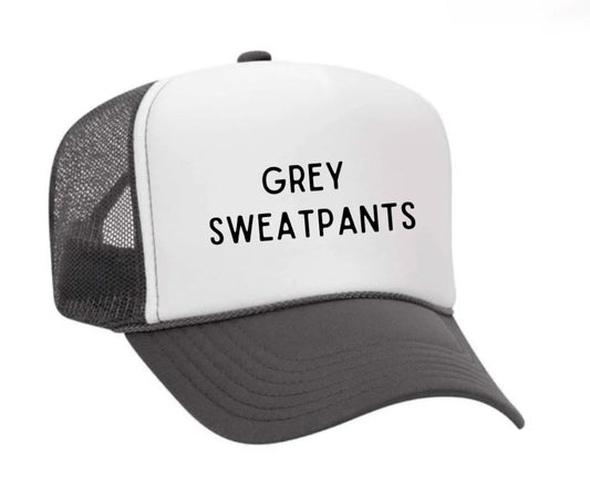 Grey Sweatpants Trucker Hat