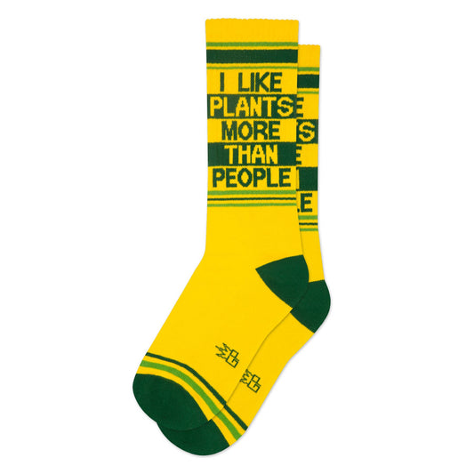 I Like Plants More Than People Gym Crew Socks