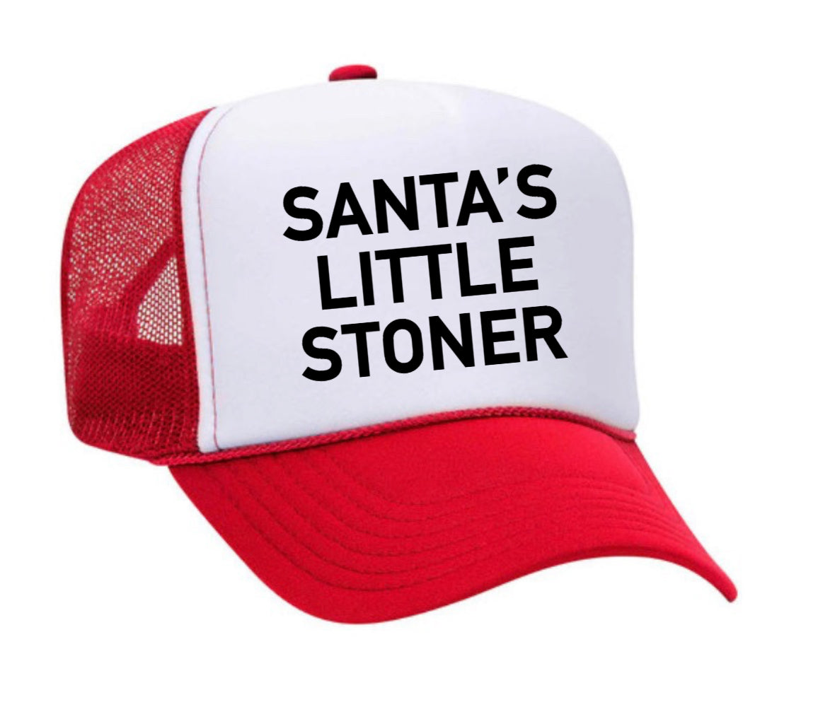 Santa's Little Stoner Trucker Hat